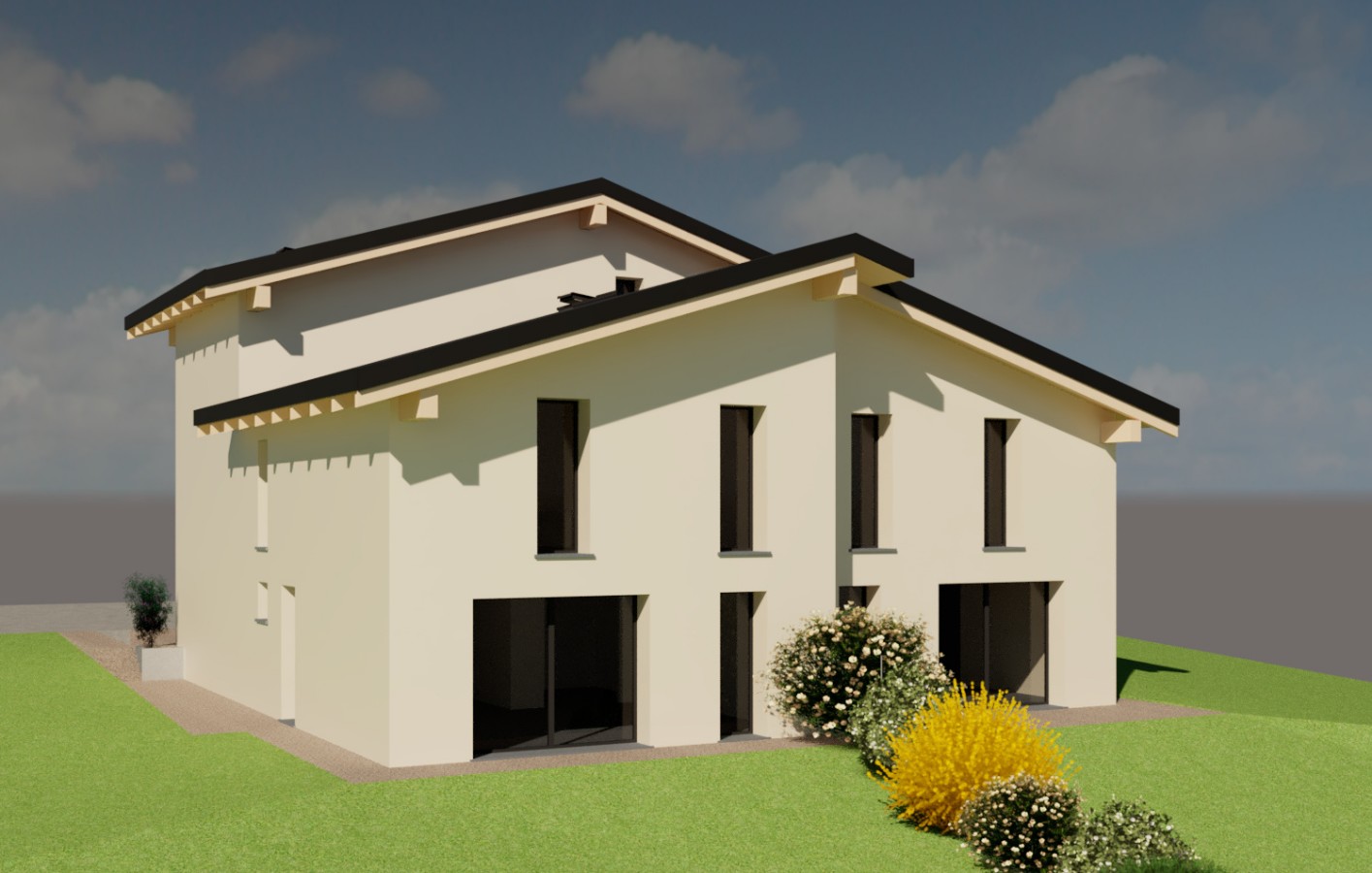 VILLA ABBINATA in zona Sedrio a Vezzano sul Crostolo