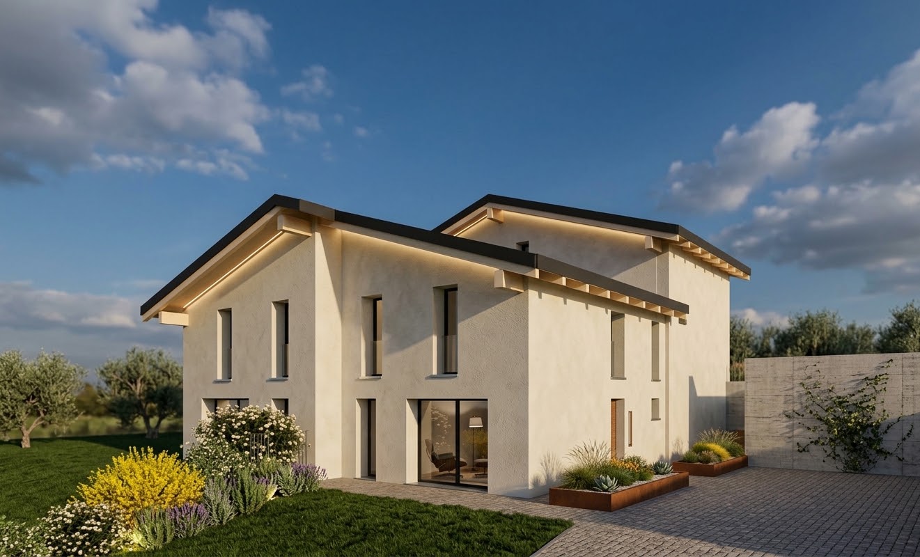 VILLA ABBINATA in zona Sedrio a Vezzano sul Crostolo